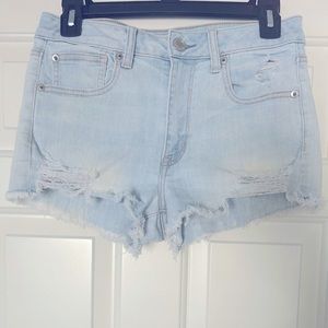 American Eagle AEO, Distressed Superstretch X Hi-Rise Shortie